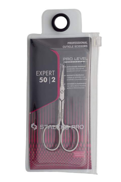 Staleks Expert SE-50/2 – nożyczki do skórek, 21 mm srebrne