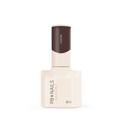 Lakier hybrydowy PB NAILS Cocoa 8 ml – chłodny głęboki brąz Melancholy