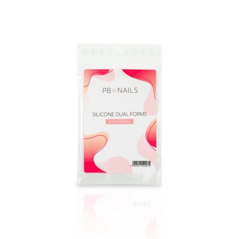 PB NAILS Silikonowe formy do frencha Silicone Dual Forms Short Stiletto