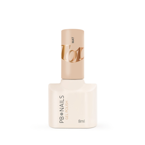 PB Nails Mat Top Coat 8 ml – matowy top do żeli i lakierów hybrydowych