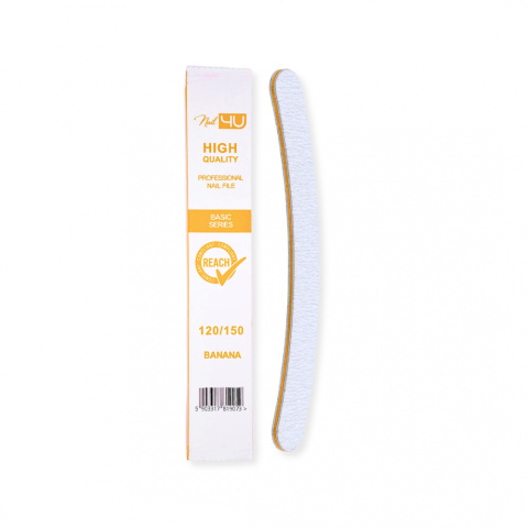 Nail4u Pilnik BASIC III Banan 120/150 do paznokci – 1 szt.