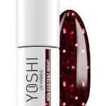 YOSHI Non Existent Night 509 – lakier hybrydowy 6 ml, granat z czerwonym glitterem TPO-FREE