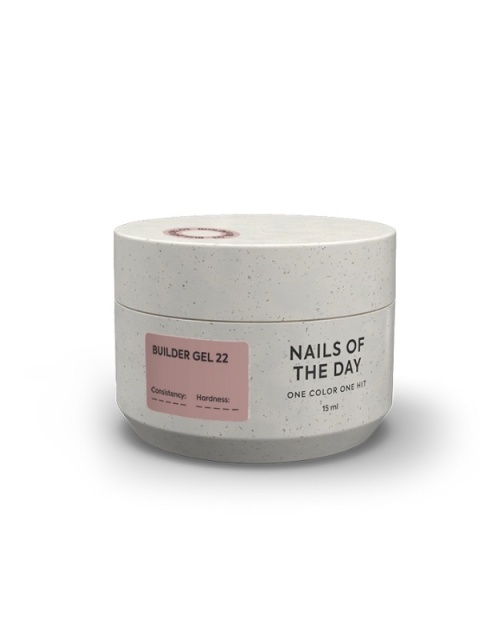 NAILSOFTHEDAY Builder gel 22 – żel budujący o głębokim brązowym odcieniu, 15 ml
