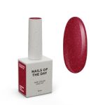 NAILSOFTHEDAY Céline Gel Polish – czerwony lakier hybrydowy z odblaskową drobinką, 10 ml