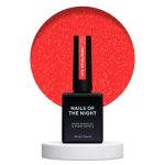 NAILSOFTHEDAY Britni Gel Polish – czerwony lakier hybrydowy z odblaskową drobinką, 10 ml