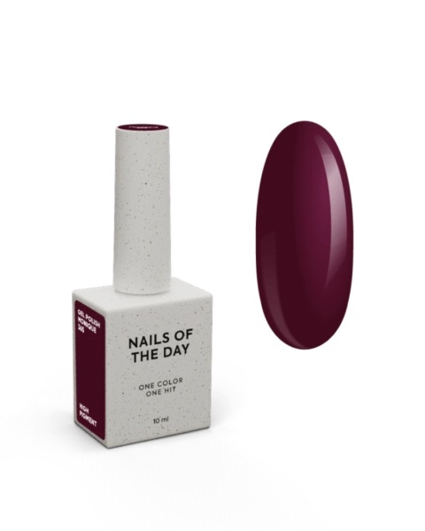 NAILSOFTHEDAY Monique – bordowy lakier hybrydowy z drobinką 10 ml