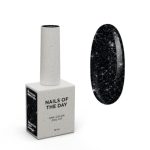NAILSOFTHEDAY Deniels Gel Polish – czarny lakier flash ze srebrną drobinką 10 ml