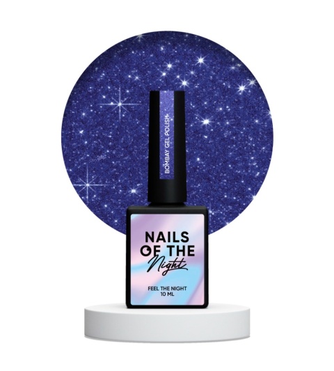 NAILSOFTHEDAY Bombay Gel Polish – granatowy lakier flash z drobinką 10 ml
