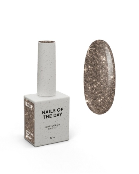NAILSOFTHEDAY Baylis Gel Polish – złoty lakier flash z drobinką 10 ml