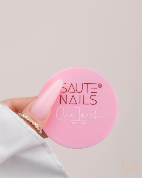 Saute Nails Żel budujący One Touch Light Pink 30g – jasny pastelowy róż
