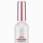 Saute Nails Express Base Sparkling Peachy 8ml – brzoskwiniowa baza hybrydowa z drobinką