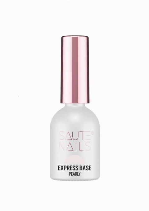 Saute Nails Express Base Pearly 8ml – perłowa baza hybrydowa TPO & HEMA Free