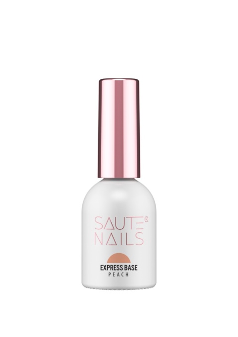Saute Nails Express Base Peachy 8ml – brzoskwiniowa baza TPO & HEMA Free