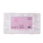 Soft Tips Oval 360 szt – tipsy do paznokci owalne transparentne