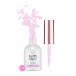 SAUTE NAILS Lakier hybrydowy S347 Apricot Bloom 8ml fiolet eggshell