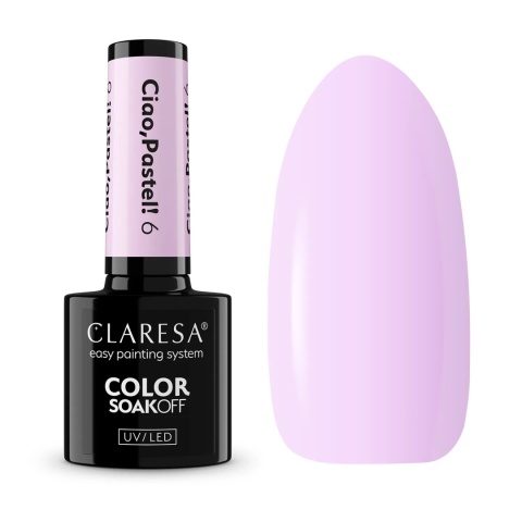 Claresa Lakier Hybrydowy Ciao, Pastel! 6 – 5g pastelowy kolor