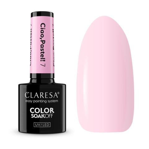 Claresa Lakier Hybrydowy Ciao, Pastel! 7 – 5g pastelowy kolor