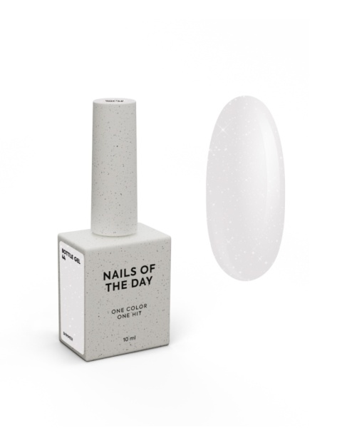 NAILSOFTHEDAY Bottle Gel 44 biały żel z drobinką do paznokci 10ml