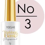 YOSHI Rubber Base No 3 – baza kauczukowa do paznokci 10ml, nude róż TPO-FREE