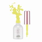 Saute Nails Lakier Hybrydowy S302 Lemon Pop – limonkowa żółć z brokatem