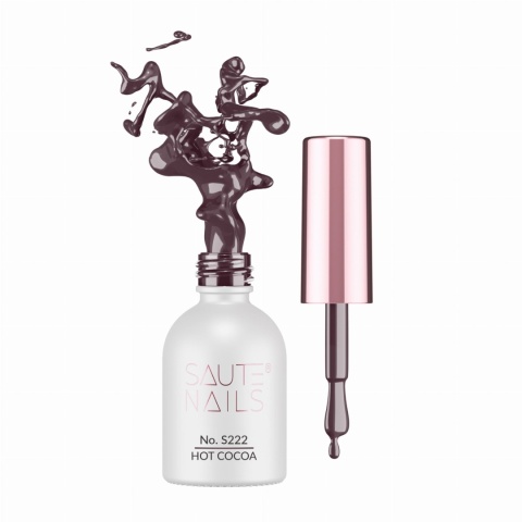 Saute Nails Lakier hybrydowy S222 Hot Cocoa – czekoladowy brąz 8 ml