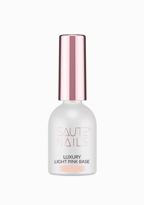 Saute Nails Luxury Light Pink Base 8 ml – jasnoróżowa baza hybrydowa z mlecznym wykończeniem