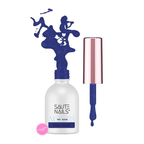 Saute Nails S335 Candy Moon granat z fioletową poświatą