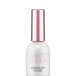 Saute Nails Top hybrydowy Glimmer Top No Wipe – złota drobinka