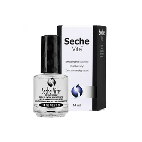 Seche Vite Top Coat 14ml - błyskawicznie wysusza i nabłyszcza