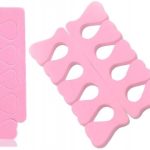 Separatory do pedicure 10 par (20 sztuk) – różowe piankowe do manicure