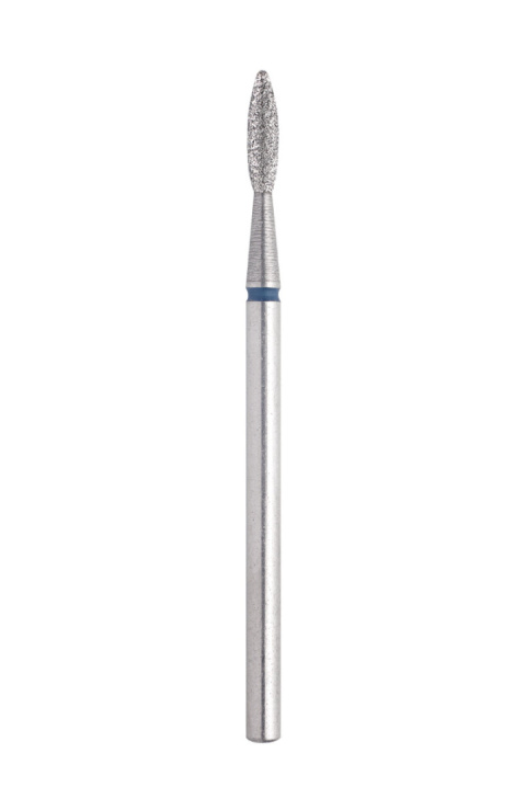 Staleks Frez diamentowy FA10B021/8K płomyk 2,1mm/8 niebieski do usuwania wałów bocznych