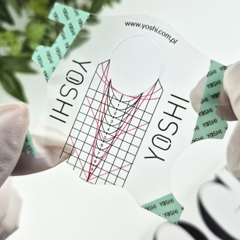 Yoshi Szablony Transparentne - 100 szt., formy do przedłużania paznokci