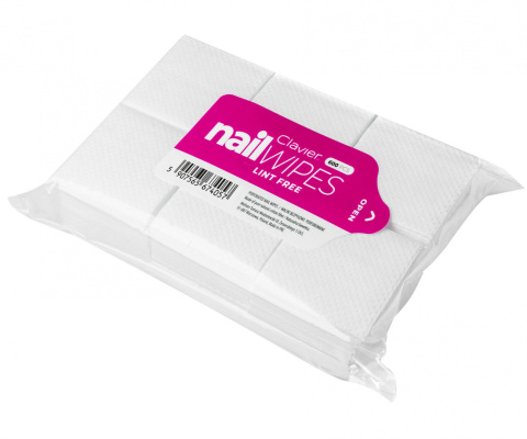 Clavier Waciki bezpyłowe do paznokci Nail Wipes - 600 szt., manicure