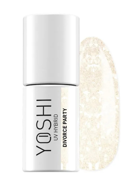 YOSHI Lakier Hybrydowy 811 Divorce Party – Złoty Glitter 6 ml TPO-FREE