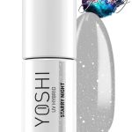 YOSHI Starry Night 521 – Lakier Hybrydowy Czarny z Drobinkami 6 ml TPO-FREE