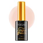 YOSHI Top French No4 10 ml – neutral-różowy półtransparentny top hybrydowy no-wipe do perfekcyjnego french manicure TPO-FREE