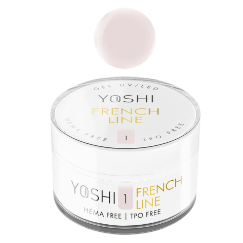 YOSHI French Line No1 – żel budujący 50 ml HEMA FREE, TPO FREE