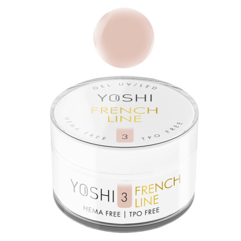 YOSHI French Line No3 – żel budujący 50 ml kryjący HEMA FREE, TPO FREE