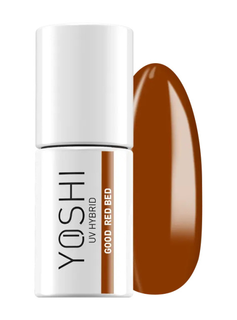 YOSHI Yerba & Yoga Good Red Bed 303 – lakier hybrydowy 6 ml, kremowa pomidorowa czerwień TPO-FREE