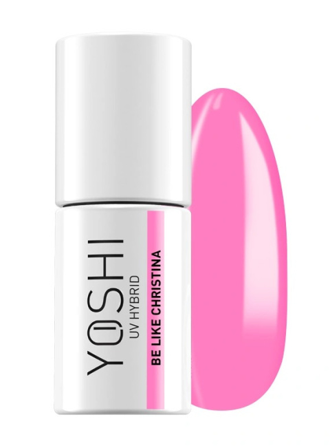 YOSHI Be like Christina 222 – lakier hybrydowy 6 ml, soczysty róż cukierkowy TPO-FREE