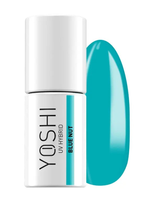YOSHI Blue Nut 128 – lakier hybrydowy 6 ml, tropikalny błękit TPO-FREE
