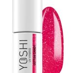 YOSHI Lakier Hybrydowy Cotton Candy 723 – Róż z Drobinkami 6 ml TPO-FREE
