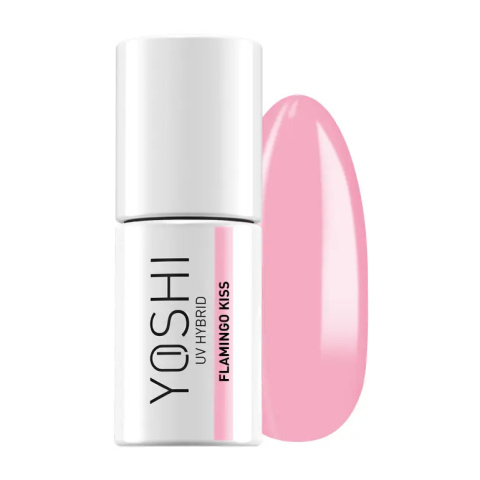 YOSHI Flamingo Kiss 827 – lakier hybrydowy 6 ml, pastelowy róż TPO-FREE
