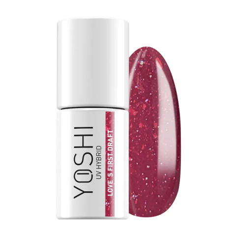 Yoshi Between The Lines 162 – lakier hybrydowy fiolet z drobiną 6ml TPO-FREE