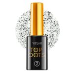 Yoshi UV Hybrid Top Dots No2 10 ml – Matowy Top Hybrydowy z Czarne Drobinki TPO-FREE
