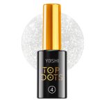 Yoshi UV Hybrid Top Dots No4 10 ml – Matowy Top Hybrydowy z Białymi Drobinkami TPO-FREE