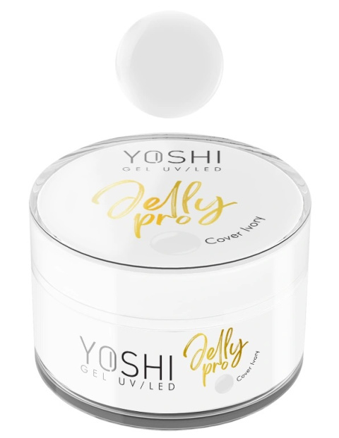 YOSHI Żel Budujący Jelly PRO Gel UV/LED Cover Ivory 15 ml – Kryjący, Mleczno-Biały TPO-FREE