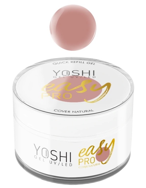 YOSHI Easy PRO Cover Natural – żel budujący 50 ml, 70 % krycia, samopoziomujący TPO-FREE