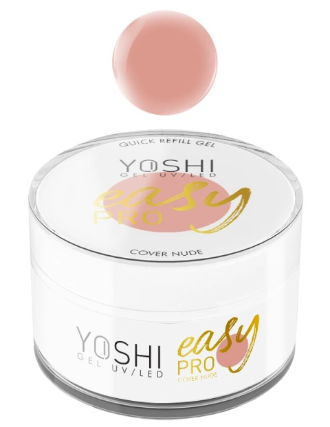 YOSHI Easy PRO Cover Nude EP002 – żel budujący 50 ml, naturalny jasny cover 70 % krycia TPO-FREE