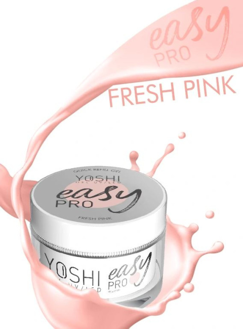 YOSHI Easy PRO Fresh Pink – żel budujący 50 ml, półtransparentny róż 40 % krycia TPO-FREE